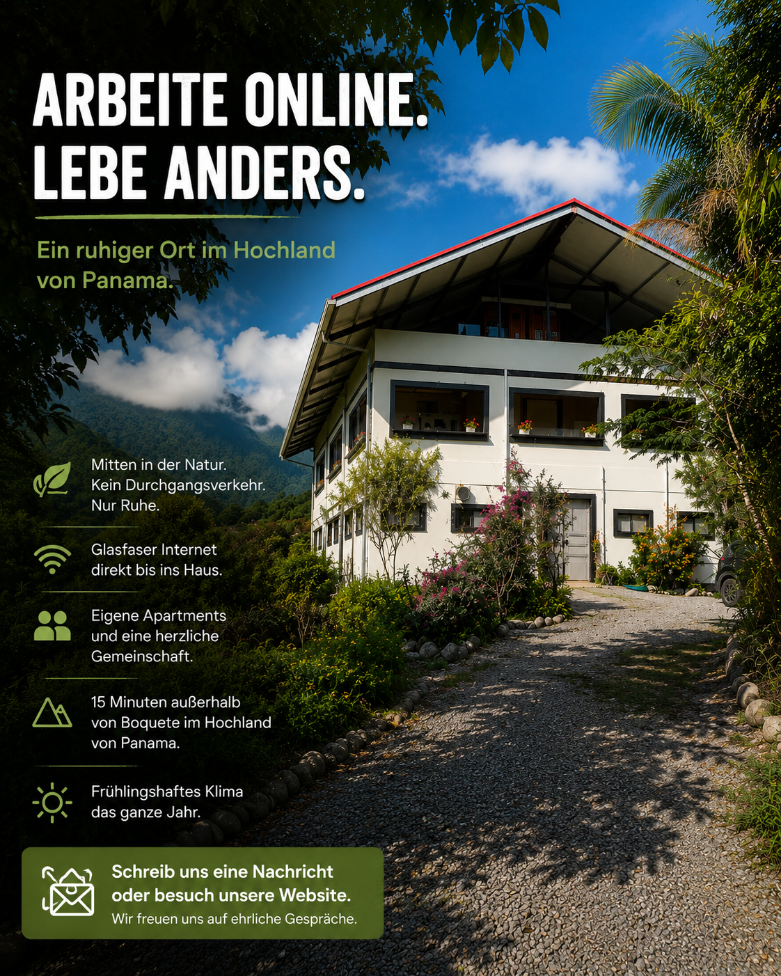 Arbeite online Lebe anders