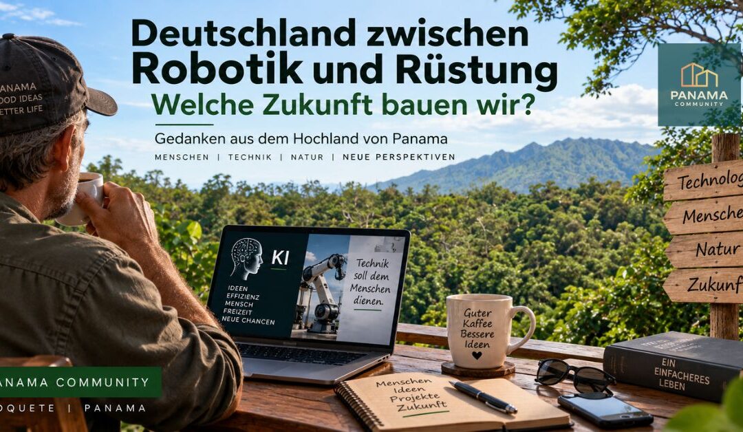 Mann betrachtet Robotik-Technologie vor industrieller Kulisse